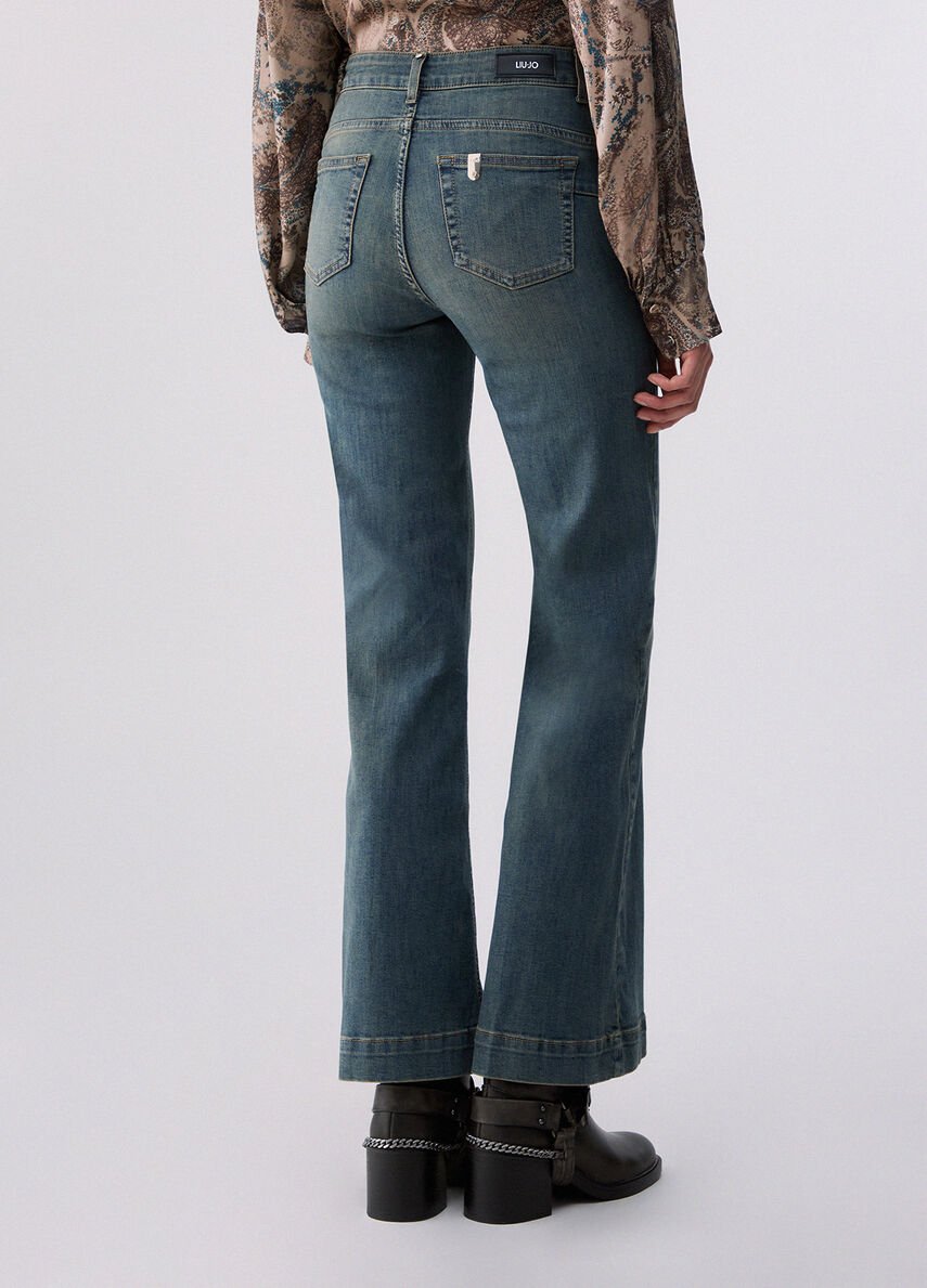 jeans flare con bottoni gioiello UF6093D0328 79137 LIU JO DENIM 