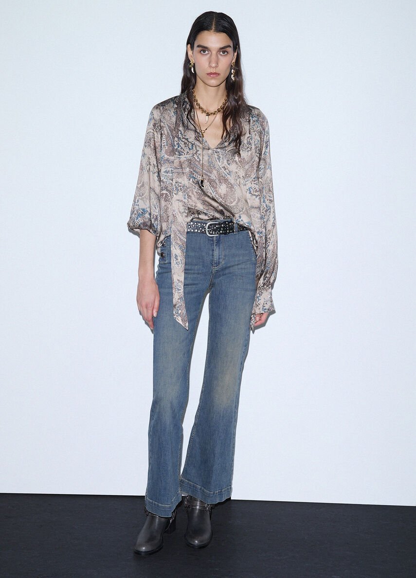 jeans flare con bottoni gioiello UF6093D0328 79137 LIU JO DENIM 