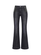 LIU JO DENIM jeans flare button Nero
