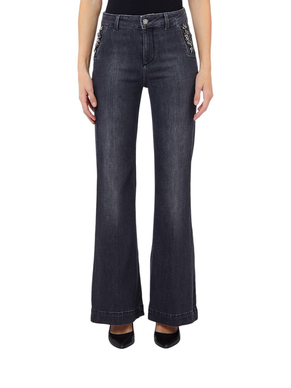 jeans flare button UF6093D0375 87516 LIU JO DENIM 