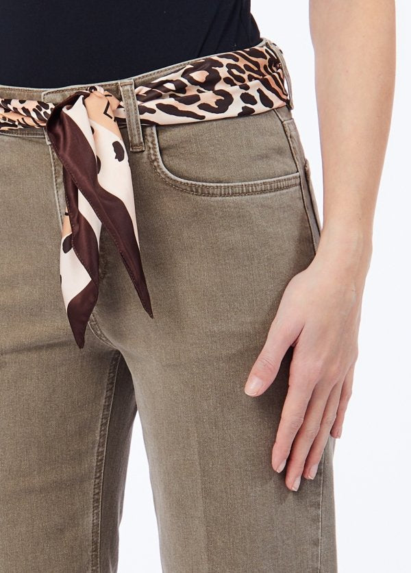 jeans staight con foulard UF6107T778A 81112 LIU JO DENIM 