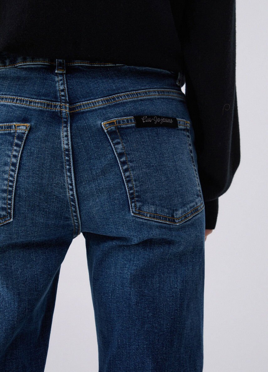 Jeans straight con risvolto UF6225D0360 79126 LIU JO DENIM 