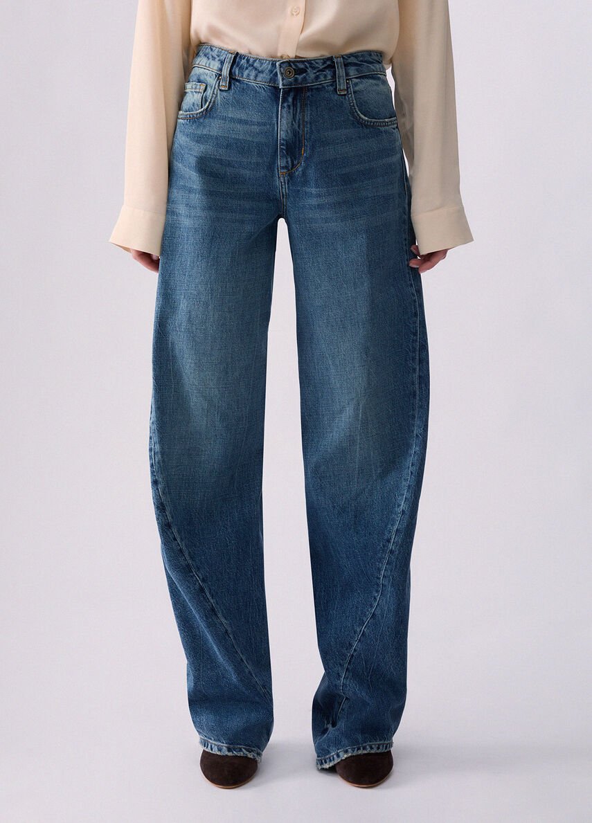camicia in denim con applicazioni UF6233D4854 7L138 LIU JO DENIM 