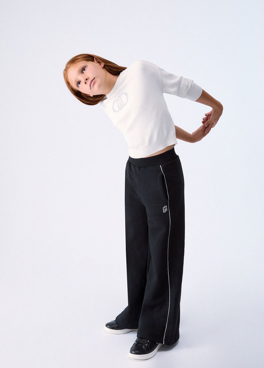 pantalone wide leg GF6026FS326 22222 LIU JO JUNIOR 