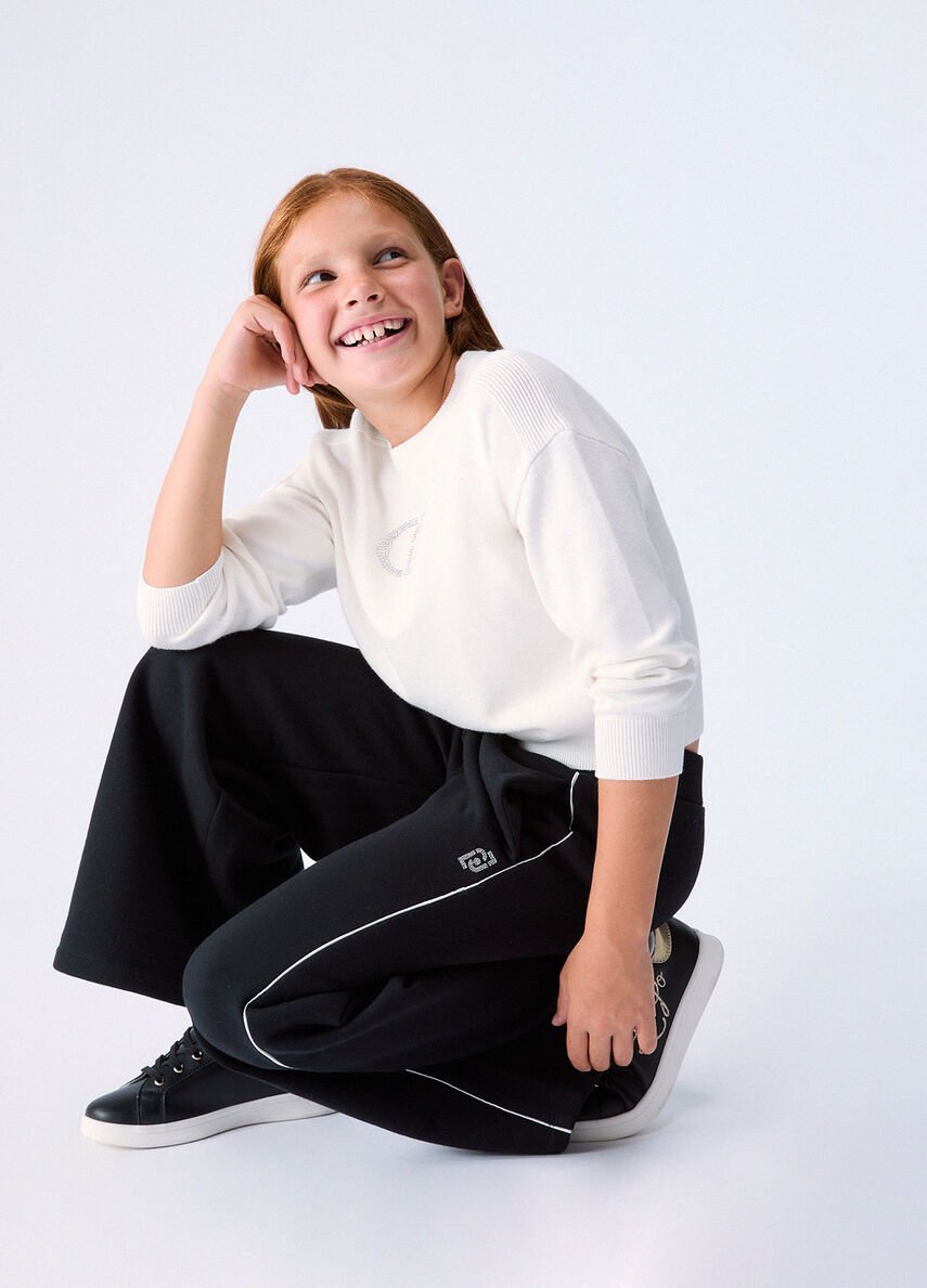 pantalone wide leg GF6026FS326 22222 LIU JO JUNIOR 