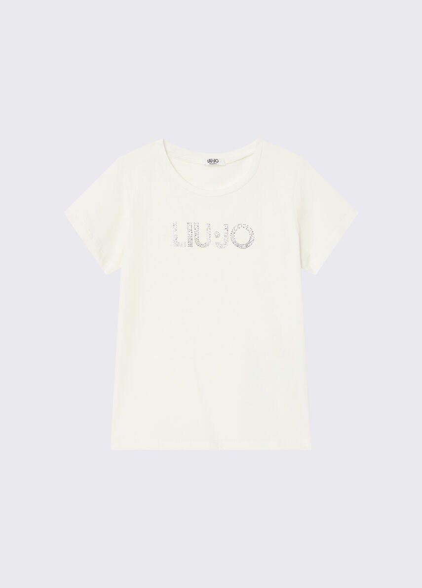 t-shirt con logo GF6040JS923 10602 LIU JO JUNIOR 