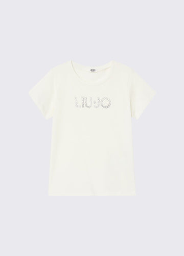 t-shirt con logo GF6040JS923 10602 LIU JO JUNIOR 