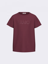LIU JO JUNIOR t-shirt con logo Bordeaux