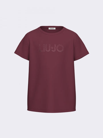 t-shirt con logo GF6040JS923 X0189 LIU JO JUNIOR 