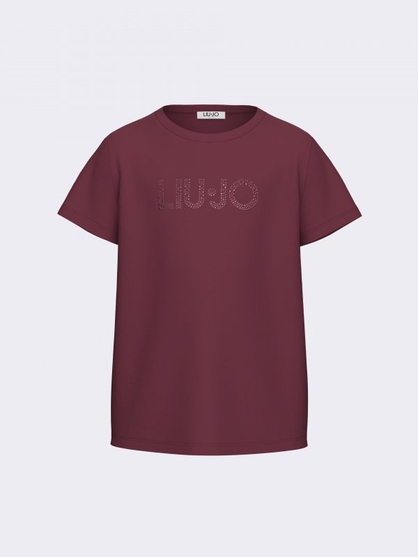 t-shirt con logo GF6040JS923 X0189 LIU JO JUNIOR 