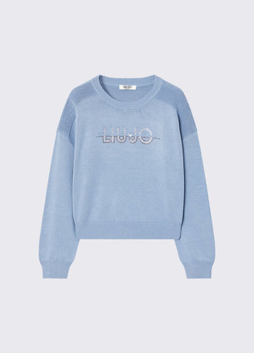 maglia maniche lunghe con logo GF6041MS49I L9419 LIU JO JUNIOR 