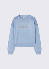 LIU JO JUNIOR maglia maniche lunghe con logo Azzurro