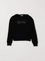 LIU JO JUNIOR maglia maniche lunghe con logo Nero