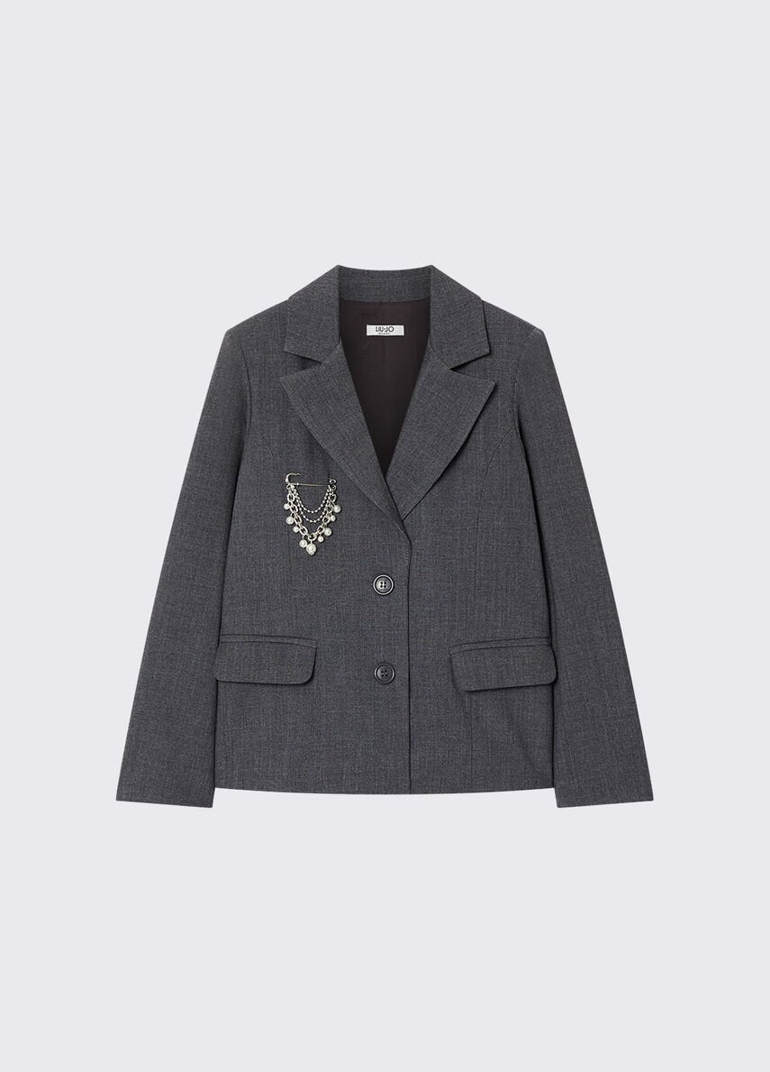 giacca con spilla gioiello GF6052T2627 09446 LIU JO JUNIOR 