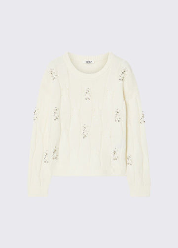 maglia con ricamo gioiello GF6068MA22S 10602 LIU JO JUNIOR 