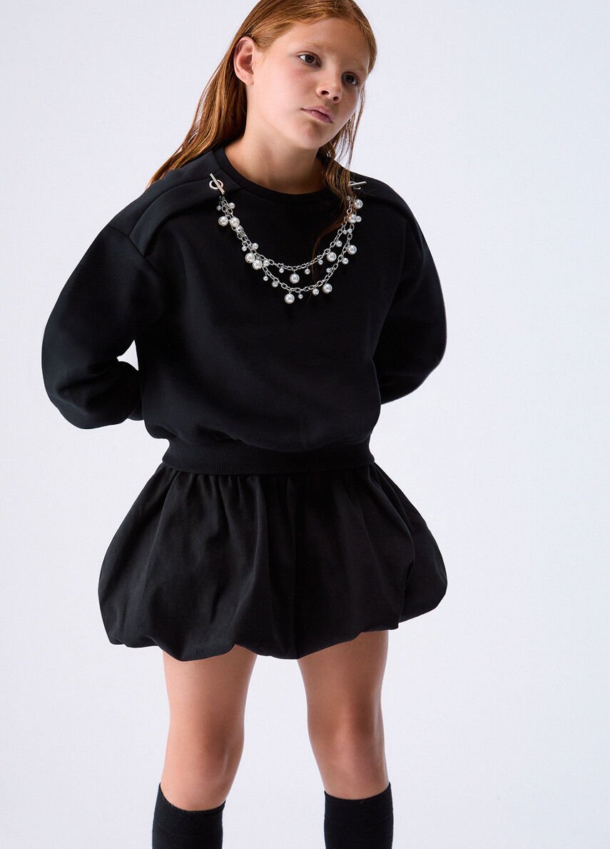 felpa con accessorio gioiello GF6082FS326 22222 LIU JO JUNIOR 