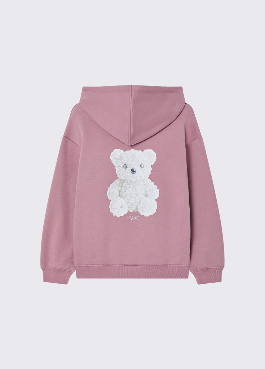 felpa con cappuccio e teddy GF6083FS326 L9105 LIU JO JUNIOR 