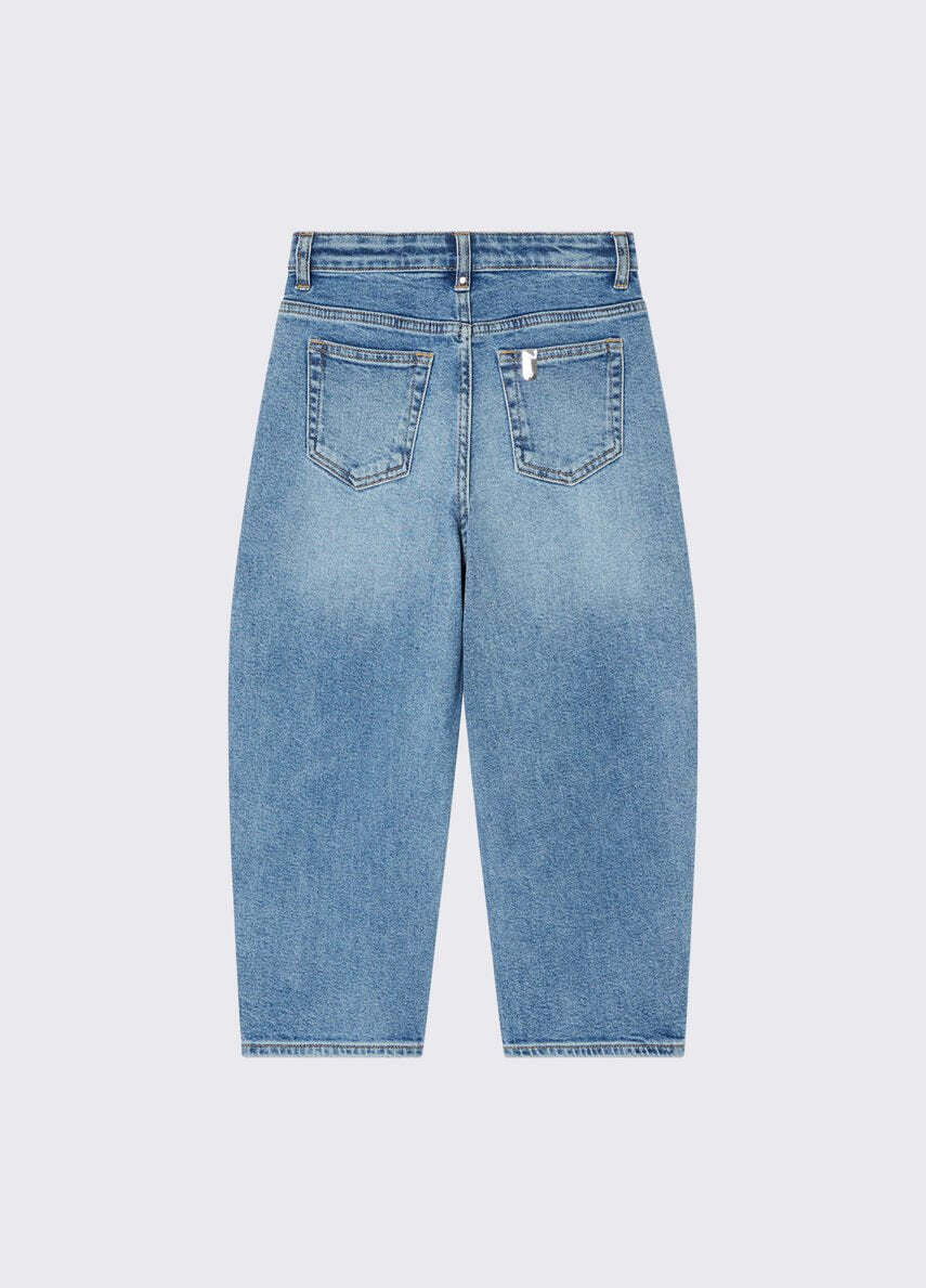 jeans balloon con applicazioni GF6120D5071 77208 LIU JO JUNIOR 
