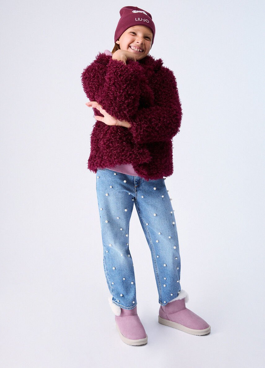 jeans balloon con applicazioni GF6120D5071 77208 LIU JO JUNIOR 