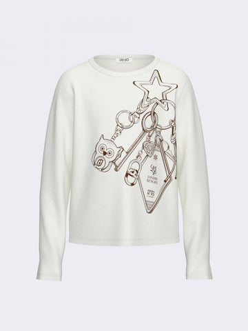 t-shirt maniche lunghe con stampa GF6129JS003 L9237 LIU JO JUNIOR 