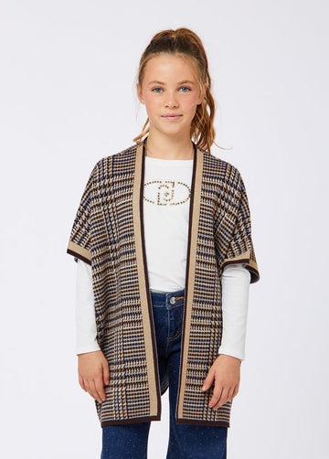 poncho con logo GF6135MA22S R9348 LIU JO JUNIOR 