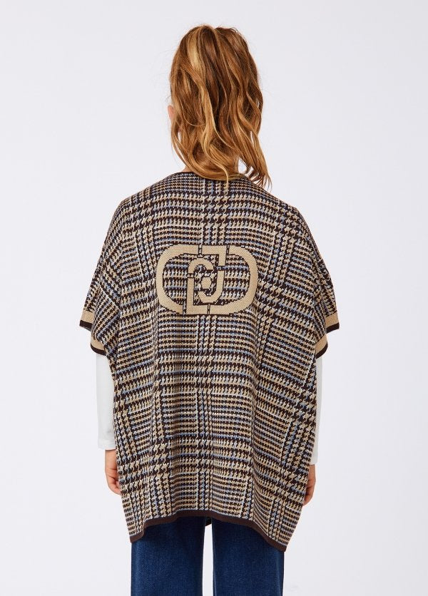 poncho con logo GF6135MA22S R9348 LIU JO JUNIOR 