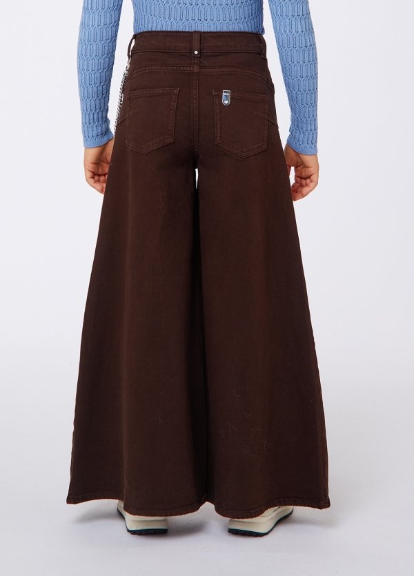pantalone extra wide leg con applicazione GF6146T44A 90915 LIU JO JUNIOR 
