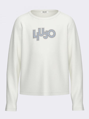 t-shirt con pailettes GF6174JS003 D3054 LIU JO JUNIOR 