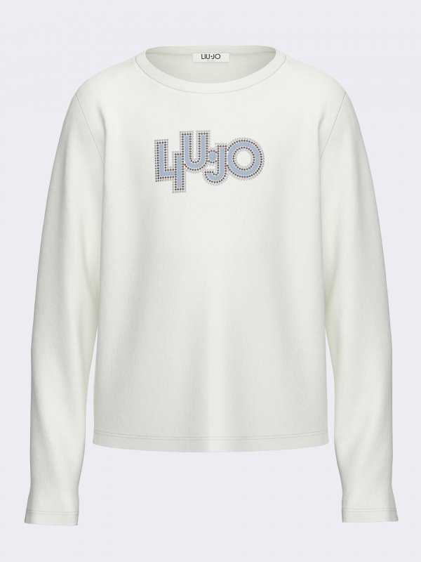 t-shirt con pailettes GF6174JS003 D3054 LIU JO JUNIOR 