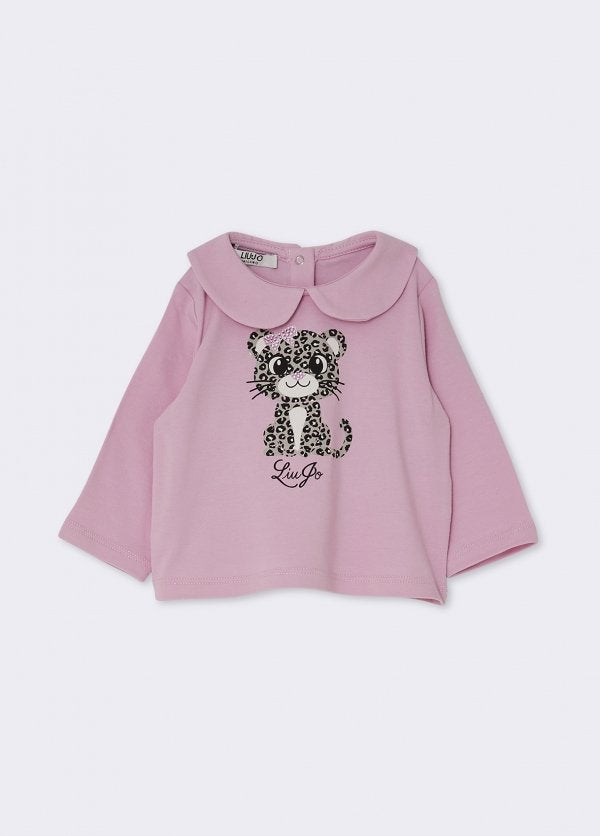 t-shirt con stampa HF6024JS003 L9131 LIU JO JUNIOR 