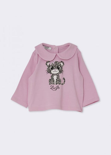 t-shirt con stampa HF6024JS003 L9131 LIU JO JUNIOR 