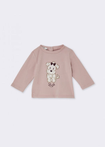 t-shirt cagnolino HF6031JS003 L9274 LIU JO JUNIOR 