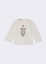 LIU JO JUNIOR t-shirt castello e cuori Bianco