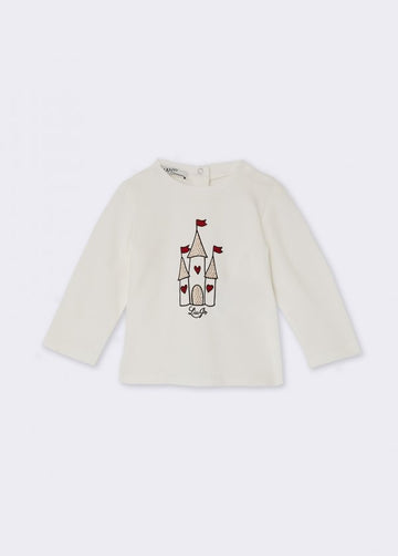 t-shirt castello e cuori HF6059JS003 DDX11 LIU JO JUNIOR 