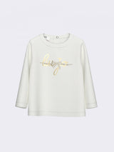LIU JO JUNIOR t-shirt logo in contrasto Bianco