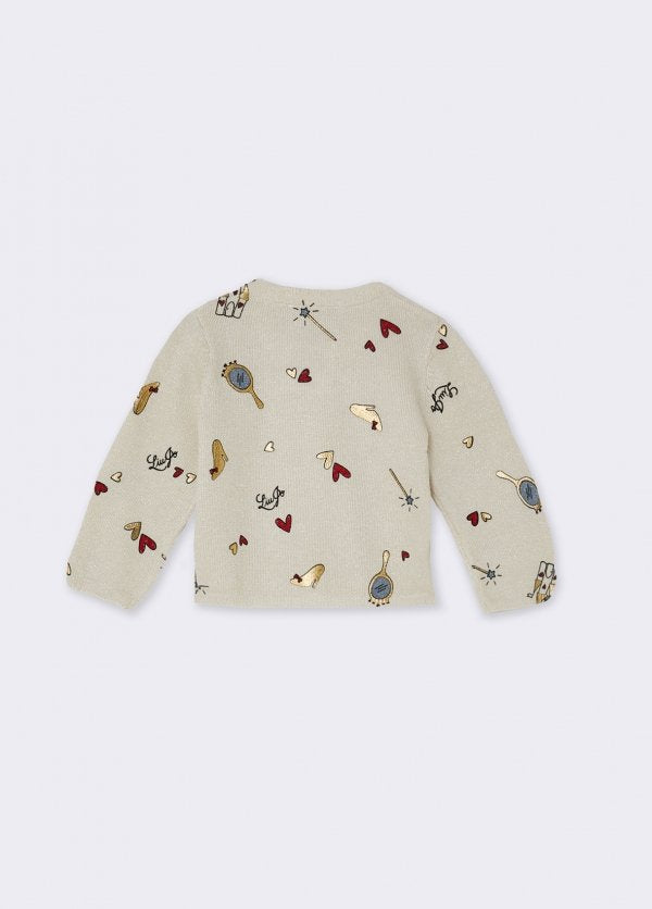 maglione all over princess HF6067MA07E DDX08 LIU JO JUNIOR 