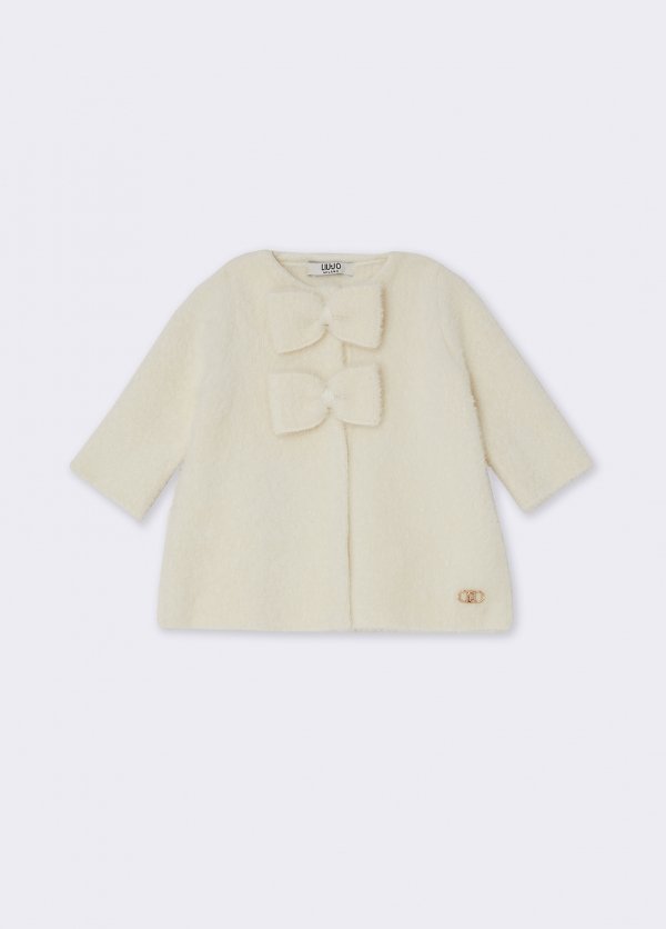 cappotto in maglia con fiocchi HF6078MA94O 10602 LIU JO JUNIOR 