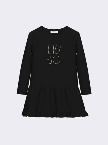 abito con strass in tono KF6009FS724 W9415 LIU JO JUNIOR 