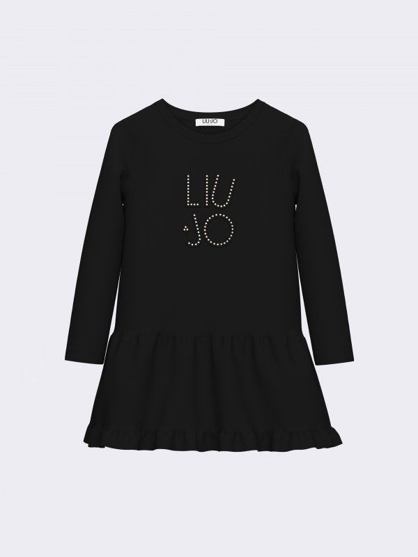 abito con strass in tono KF6009FS724 W9415 LIU JO JUNIOR 