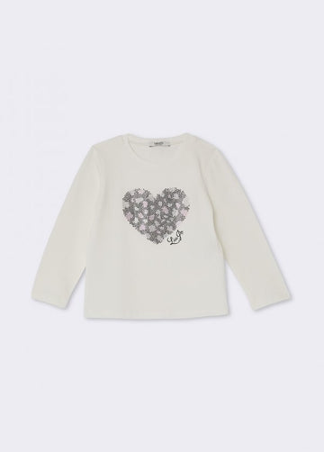 t-shirt con stampa cuore KF6042JS003 U9325 LIU JO JUNIOR 