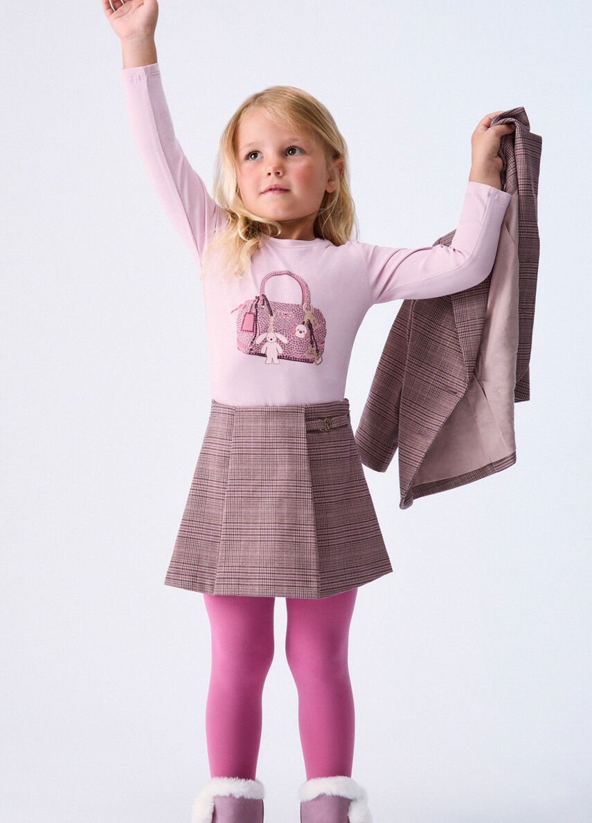 t-shirt con stampa borsa KF6063JS003 L9277 LIU JO JUNIOR 
