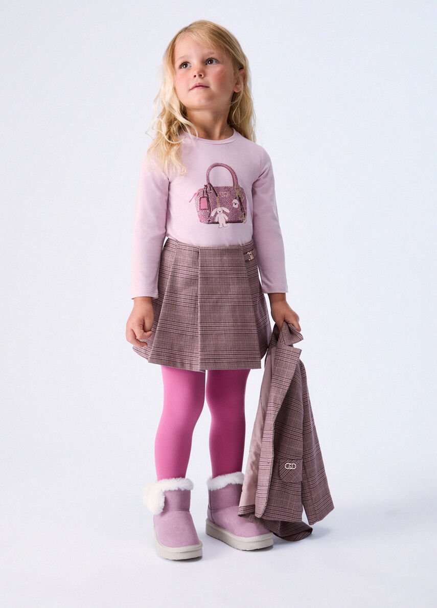 t-shirt con stampa borsa KF6063JS003 L9277 LIU JO JUNIOR 