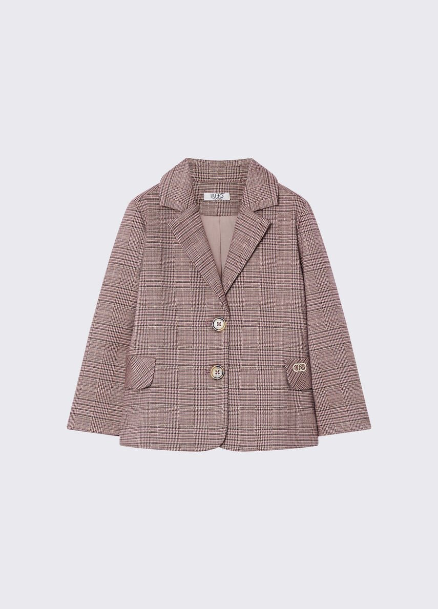 giacca in principe di galles KF6066T664A L9100 LIU JO JUNIOR 
