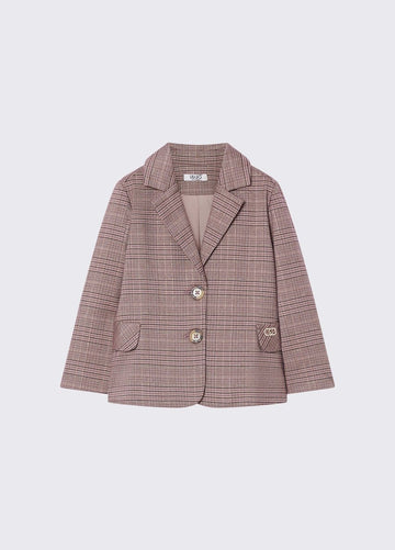 giacca in principe di galles KF6066T664A L9100 LIU JO JUNIOR 