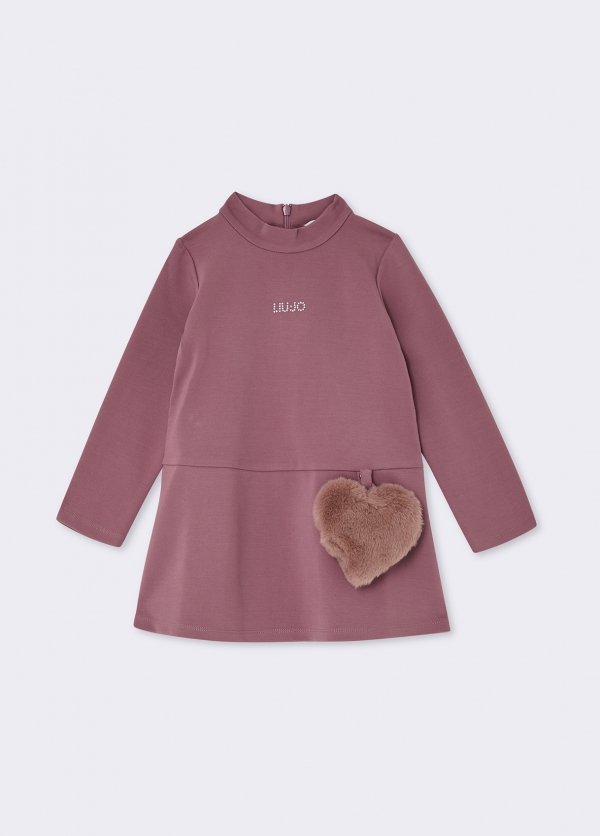 abito in jersey con cuore KF6072J3960 X1055 LIU JO JUNIOR 