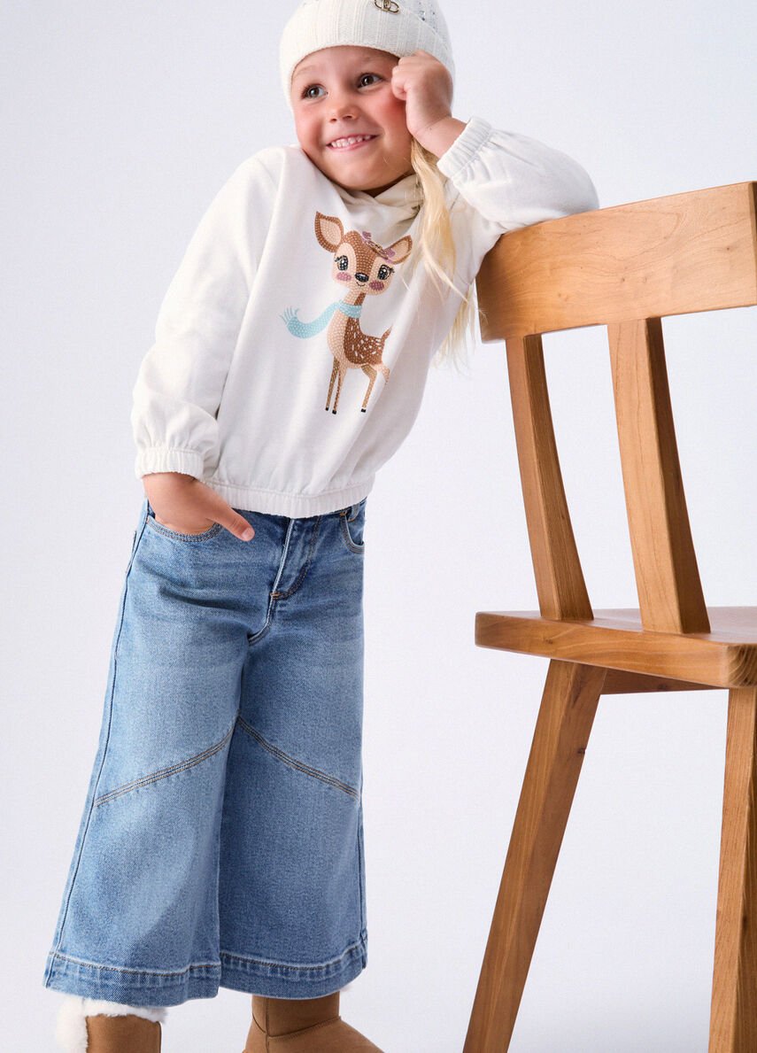 jeans wide leg KF6082D5071 77208 LIU JO JUNIOR 