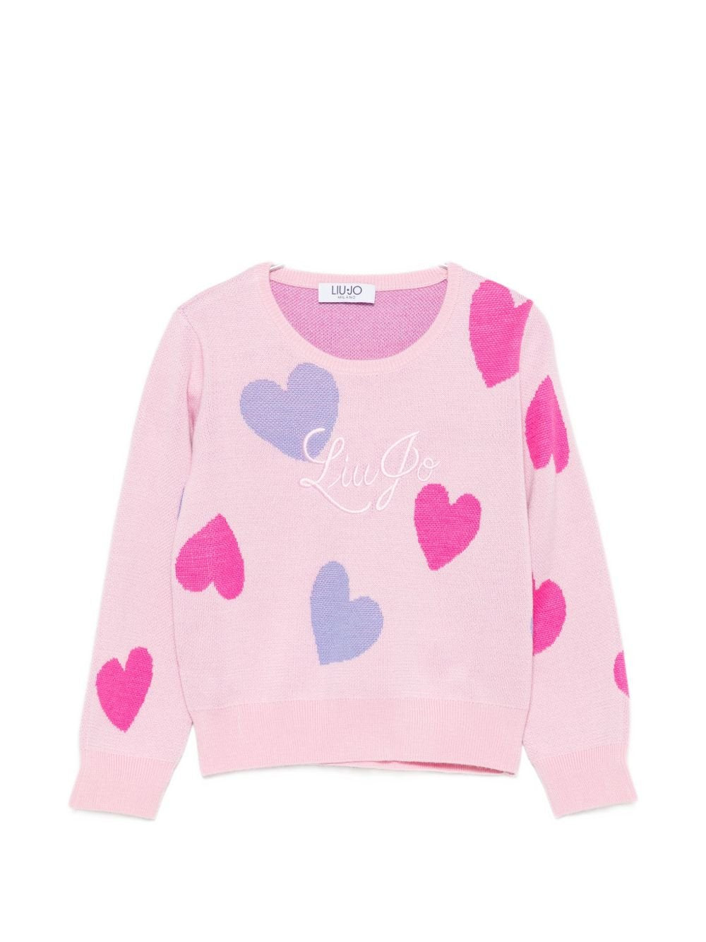 maglione con ricamo KF6088MA22S X0638 LIU JO JUNIOR 