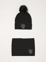 LIU JO JUNIOR set due pezzi con logo Nero
