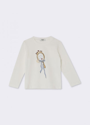 t-shirt con stampa in contrasto KF6095JS003 DDX09 LIU JO JUNIOR 