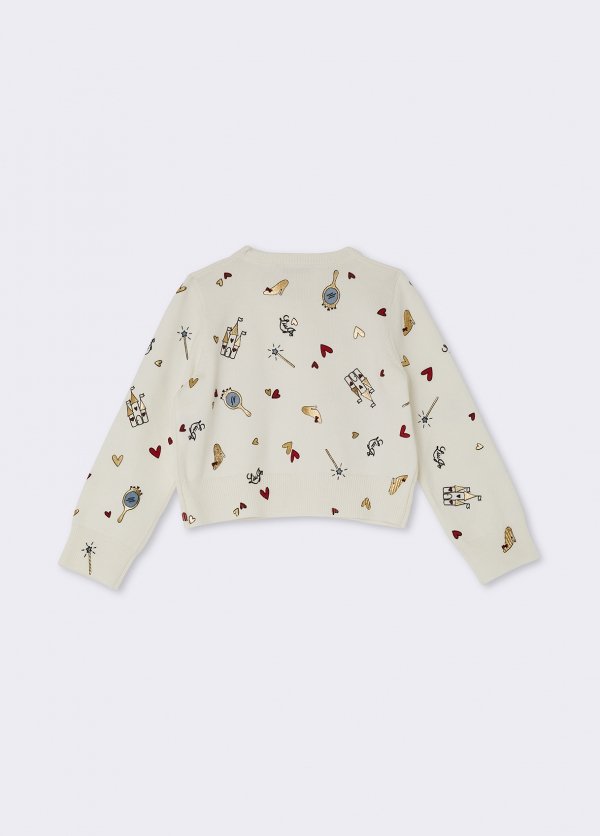 cardigan stampa all over KF6106MA07E DDX08 LIU JO JUNIOR 
